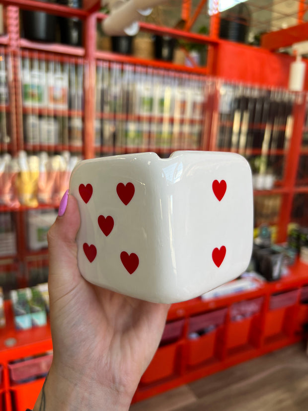 LUCKY HEART DICE ASHTRAY