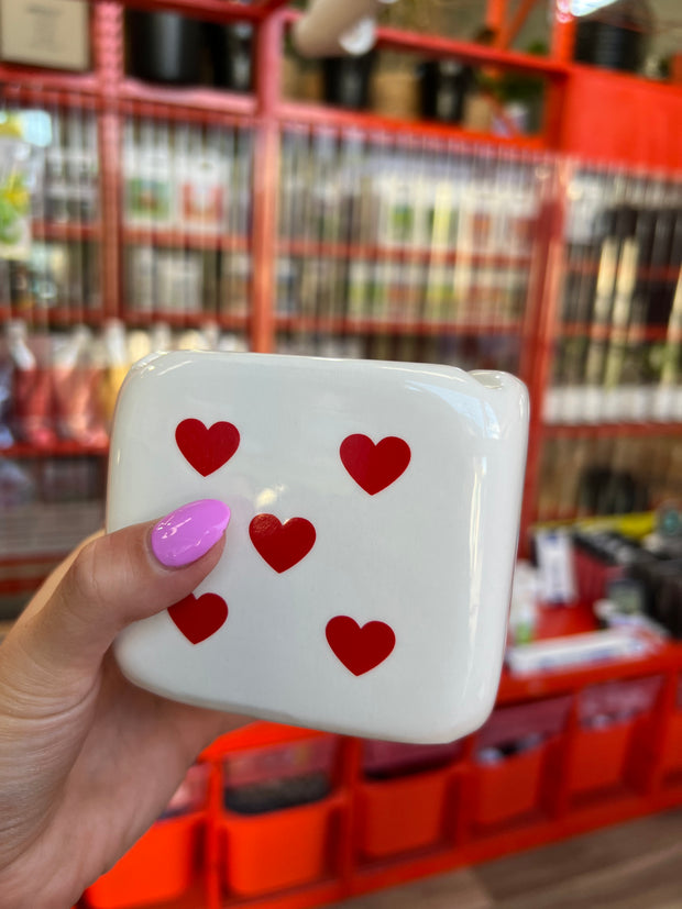 LUCKY HEART DICE ASHTRAY