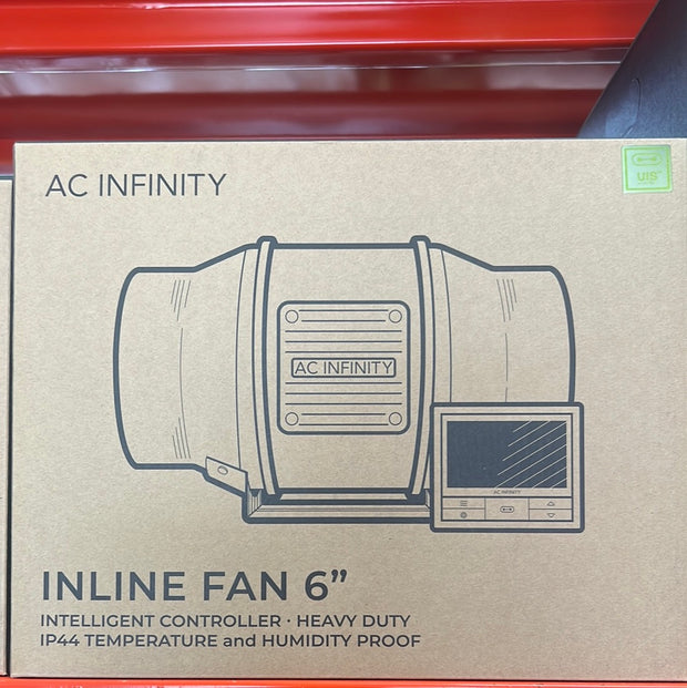 AC Infinity, Cloudline T6, Quiet Inline Duct Fan System with Temperature and Humidity Controller, 6 Inch - 150 MM