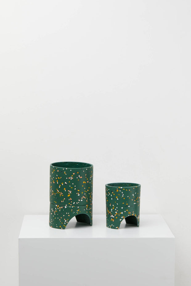 Small Archie Pot - Emerald Terrazzo