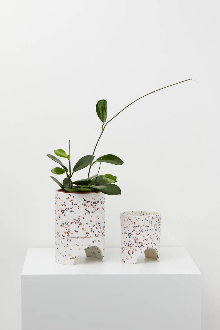 Small Archie Pot - White Terrazzo