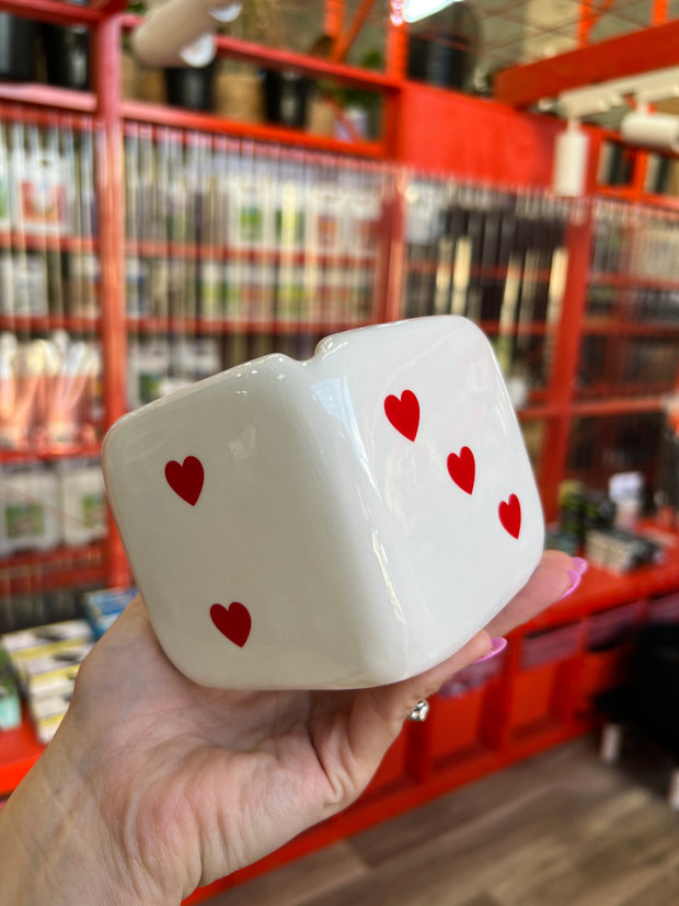 LUCKY HEART DICE ASHTRAY