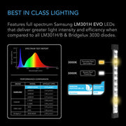 Ionbeam S16, Full Spectrum LED Grow Light Box W Light Bars, Samsung LM301H EVO 16 Inch Length / 40.6 Cm