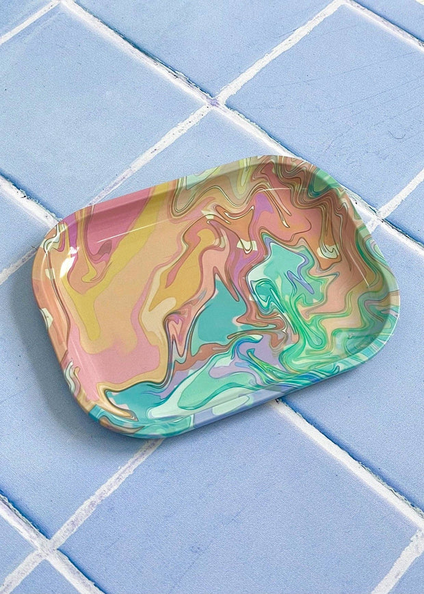 MINI RETRO SWIRL ROLLING TRAY